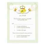 RSVP l'épousant irlandais chic + Choix de menu (4. Carte Postale