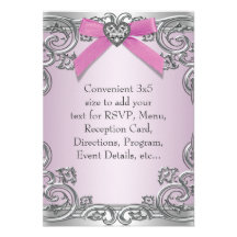 RSVP rose polyvalent Invitations Personnalisables