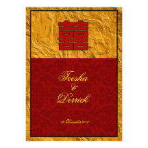 Rsvp traditionnel de mariage de bonheur de double  invitations personnalisées