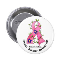 Ruban 1 de fleur de CANCER DU SEIN Pin's