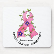 Ruban 1 de fleur de CANCER DU SEIN Tapis De Souris