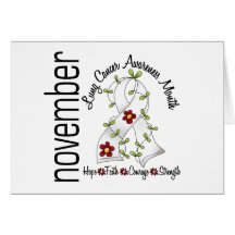 Ruban 1 de fleur de mois de conscience de cancer d carte