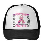 Ruban 1 de fleur de mois de conscience de cancer d casquette de camionneur