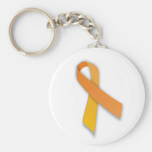 Ruban animal orange de conscience de gardien porte-clefs