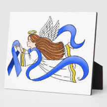 "Ruban bleu" d'ange de conscience Impression Sur Plaque