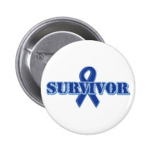 Ruban bleu - survivant pin's avec agrafe