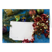 Ruban bouclé de carte de Noël