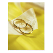 Ruban d'anneaux de mariage cartes postales