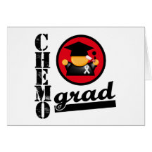 Ruban de cancer de poumon de diplômé de chimio cartes de vœux
