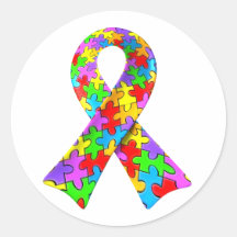 ruban de puzzle de la sensibilisation sur l'autism autocollants