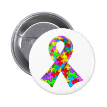 ruban de puzzle de la sensibilisation sur l'autism badges avec agrafe