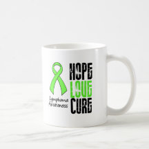 Ruban de traitement d'amour d'espoir de lymphome tasse à café
