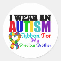 Ruban d'usage de l'autisme I pour mon frère précie Autocollant