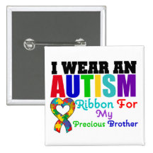 Ruban d'usage de l'autisme I pour mon frère précie Pin's