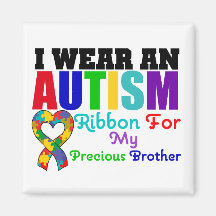 Ruban d'usage de l'autisme I pour mon frère précie Magnets