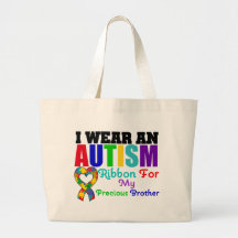 Ruban d'usage de l'autisme I pour mon frère précie Sacs Fourre-tout