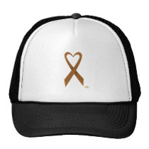 Ruban en forme de coeur de cuivre de conscience casquettes