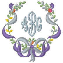 Ruban et floral - monogramme de jeune mariée
