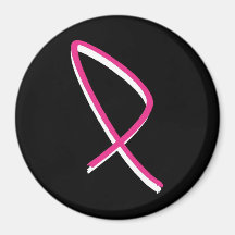 Ruban II de rose de conscience de cancer du sein Aimant Pour Réfrigérateur