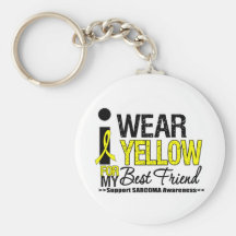 Ruban jaune d'usage du sarcome I pour mon meilleur Porte-clés