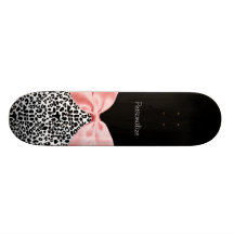 Ruban noir et blanc à la mode de rose d'empreinte  skateboards customisés