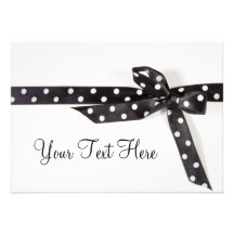 Ruban noir et blanc faire-parts