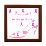 Ruban rose pour le cancer du sein coffret cadeau