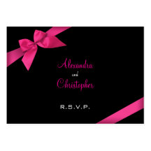 Ruban rose RSVP Minicard Cartes De Visite Personnelles