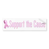 Ruban rose - soutenez la cause autocollants pour voiture