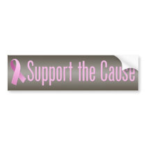 Ruban rose - soutenez la cause autocollants pour voiture