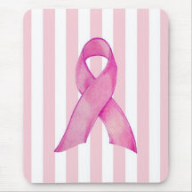 Ruban rose tapis de souris