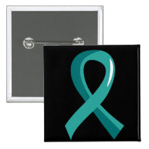 Ruban turquoise 3 de Cancer péritonéal Badge Avec Épingle