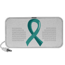 Ruban turquoise 3 de Cancer péritonéal Haut-parleurs PC