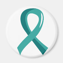 Ruban turquoise 3 de Cancer péritonéal Magnets