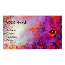 RUBIS de LUNDI, AGATA, perle grise violette rouge  Cartes De Visite Professionnelles