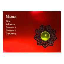 Rubis rouge de MONOGRAMME CELTIQUE de FLEUR, topaz Modèles De Cartes De Visite