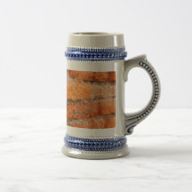 Ruddy Orange Brick Wall Coffee Mugs