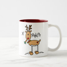 Rudolph le rouge a flairé la tasse de Reigndeer