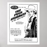Rudolph Valentino quatre cavaliers d'annonce d'apo Affiches