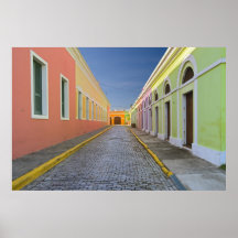 Rue à San Juan, Porto Rico Posters