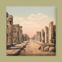 Rue de Fortuna, Pompeii, Campanie, Italie magnets