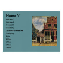 Rue de Johannes Vermeer à Delft (circa 1660) Cartes De Visite Professionnelles