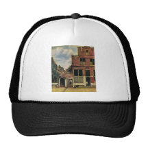 Rue de Johannes Vermeer à Delft (circa 1660) Casquettes De Camionneur