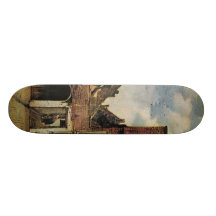 Rue de Johannes Vermeer à Delft (circa 1660) Skateboard Customisable