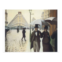 Rue de Paris, jour pluvieux par Caillebotte Carte Postale