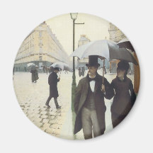 Rue de Paris, jour pluvieux par Caillebotte Magnets Pour Réfrigérateur