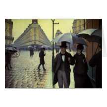 Rue de Paris, jour pluvieux par Gustave Caillebott Carte De Vœux