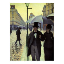 Rue de Paris, jour pluvieux par Gustave Caillebott Cartes Postales