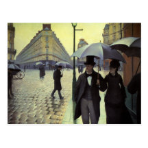 Rue de Paris, jour pluvieux par Gustave Caillebott Carte Postale