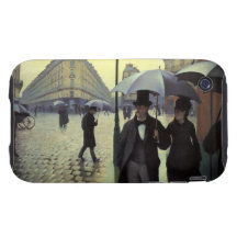 Rue de Paris, jour pluvieux par Gustave Caillebott Coques Tough iPhone 3